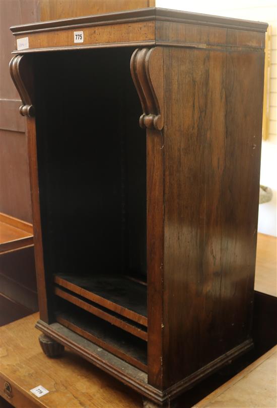 A George IV rose open bookcase, H.89cm